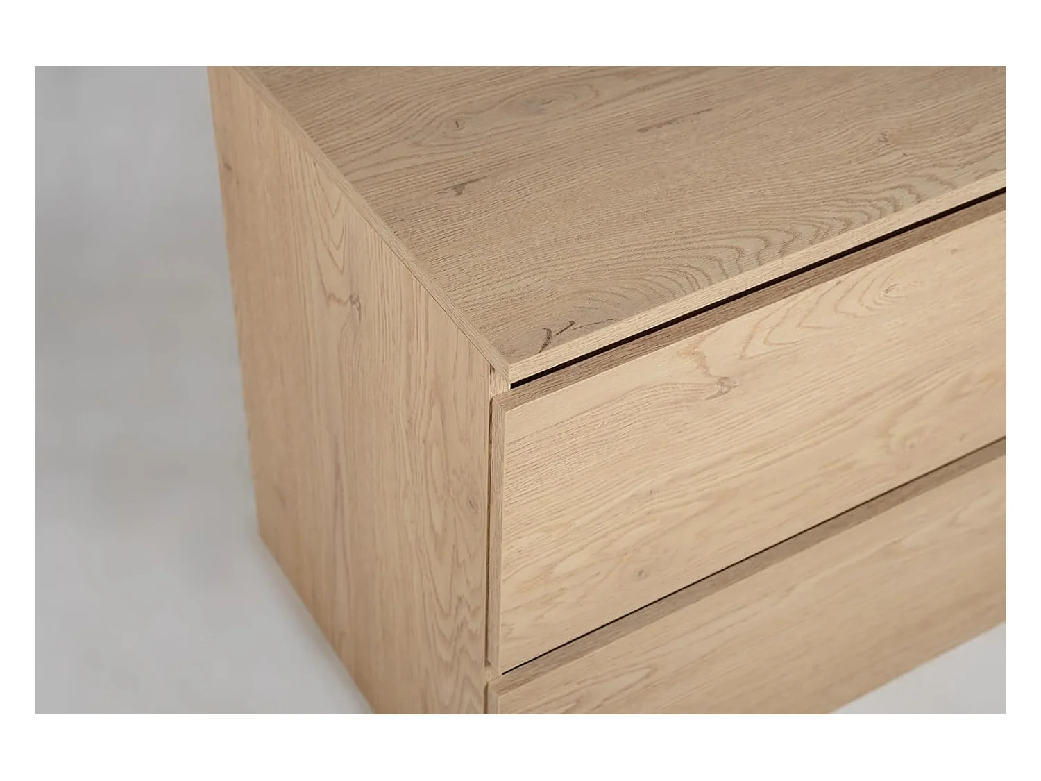 Meuble de salle de bain 80 cm avec plan de travail supérieur + pieds meuble, Couleur : Chêne Clair, 80 x 77 x 46 cm