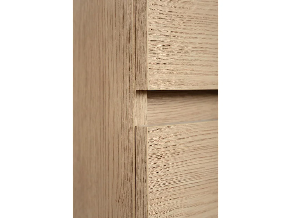 80 cm badkamermeubel met bovenwerkblad + meubelpoten, Kleur: Licht eiken, 80 x 80,7 x 46 cm