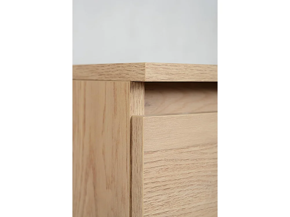 80 cm badkamermeubel met bovenwerkblad + meubelpoten, Kleur: Licht eiken, 80 x 80,7 x 46 cm