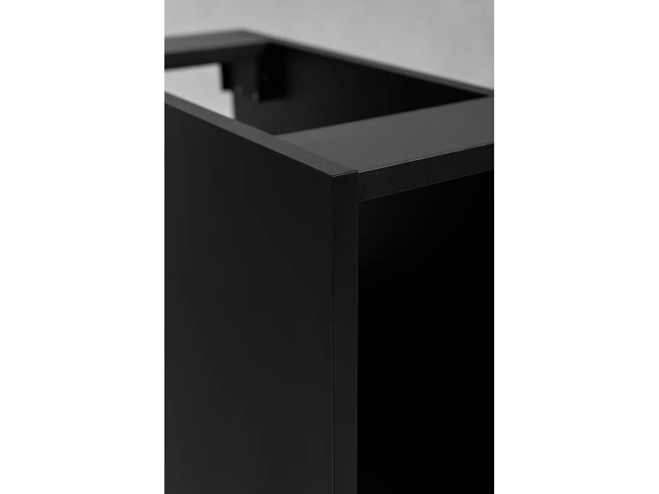 Półka łazienkowa, czarny mat, 20 x 60,7 x 44,4 cm