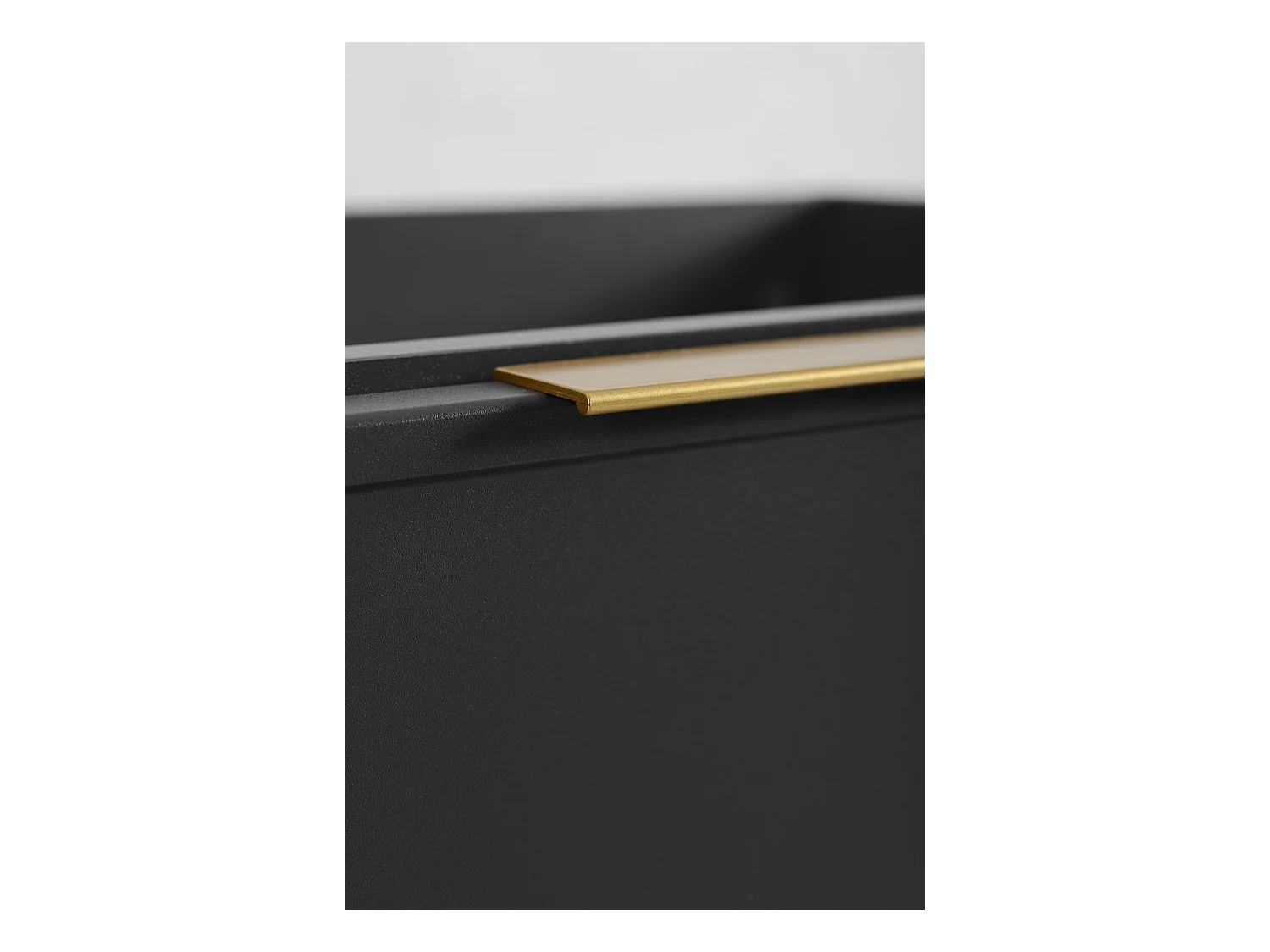 Armário de banheiro, Cinza escuro, alças: ouro, 46 ​​x 80 x 57 cm