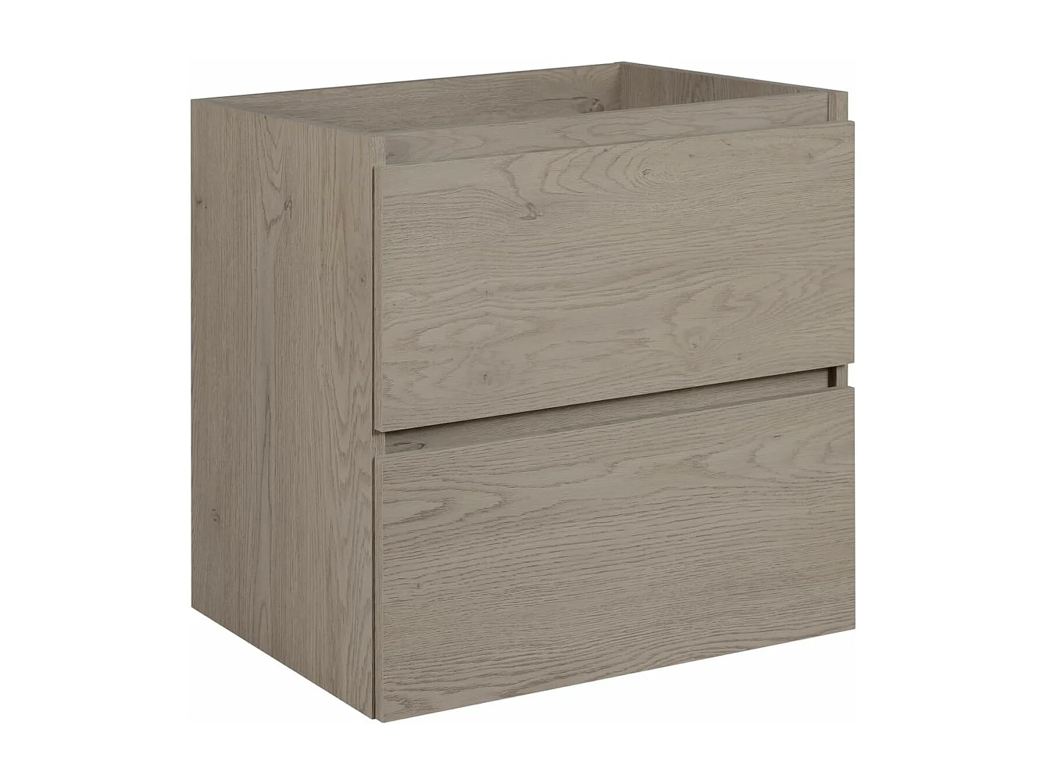 Meuble de salle de bain 120 cm (2 X 60), Couleur: Chêne Foncé, 120 x 57 x 46 cm, sans plan de travail