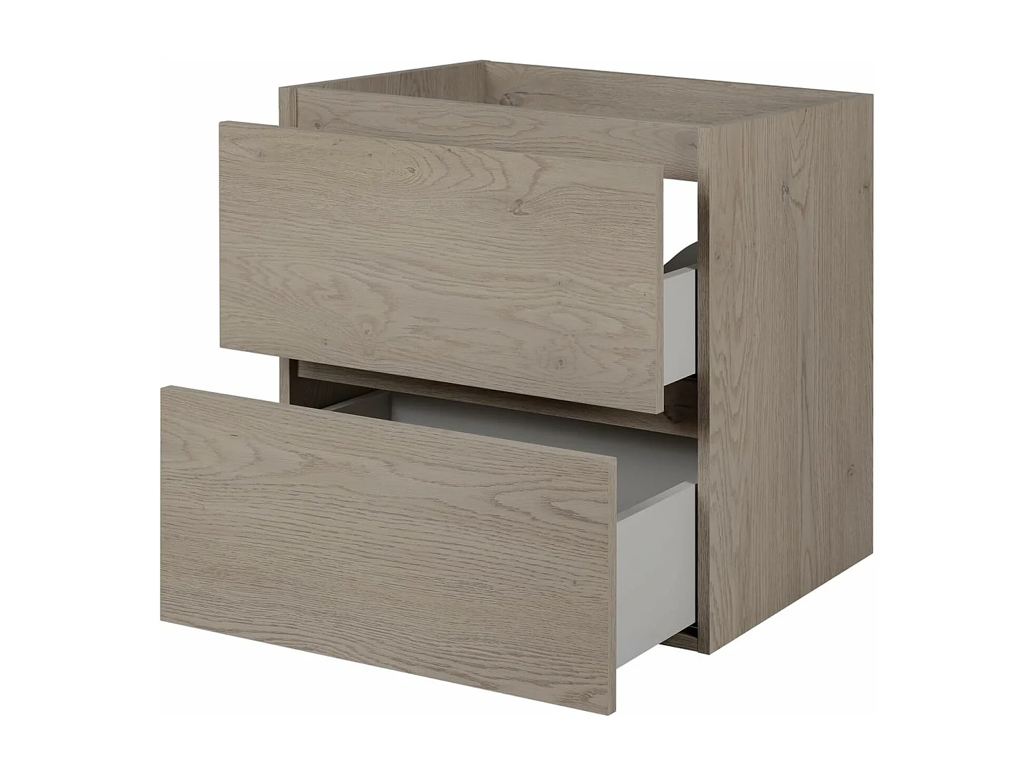 Meuble de salle de bain 120 cm (2 X 60), Couleur: Chêne Foncé, 120 x 57 x 46 cm, sans plan de travail