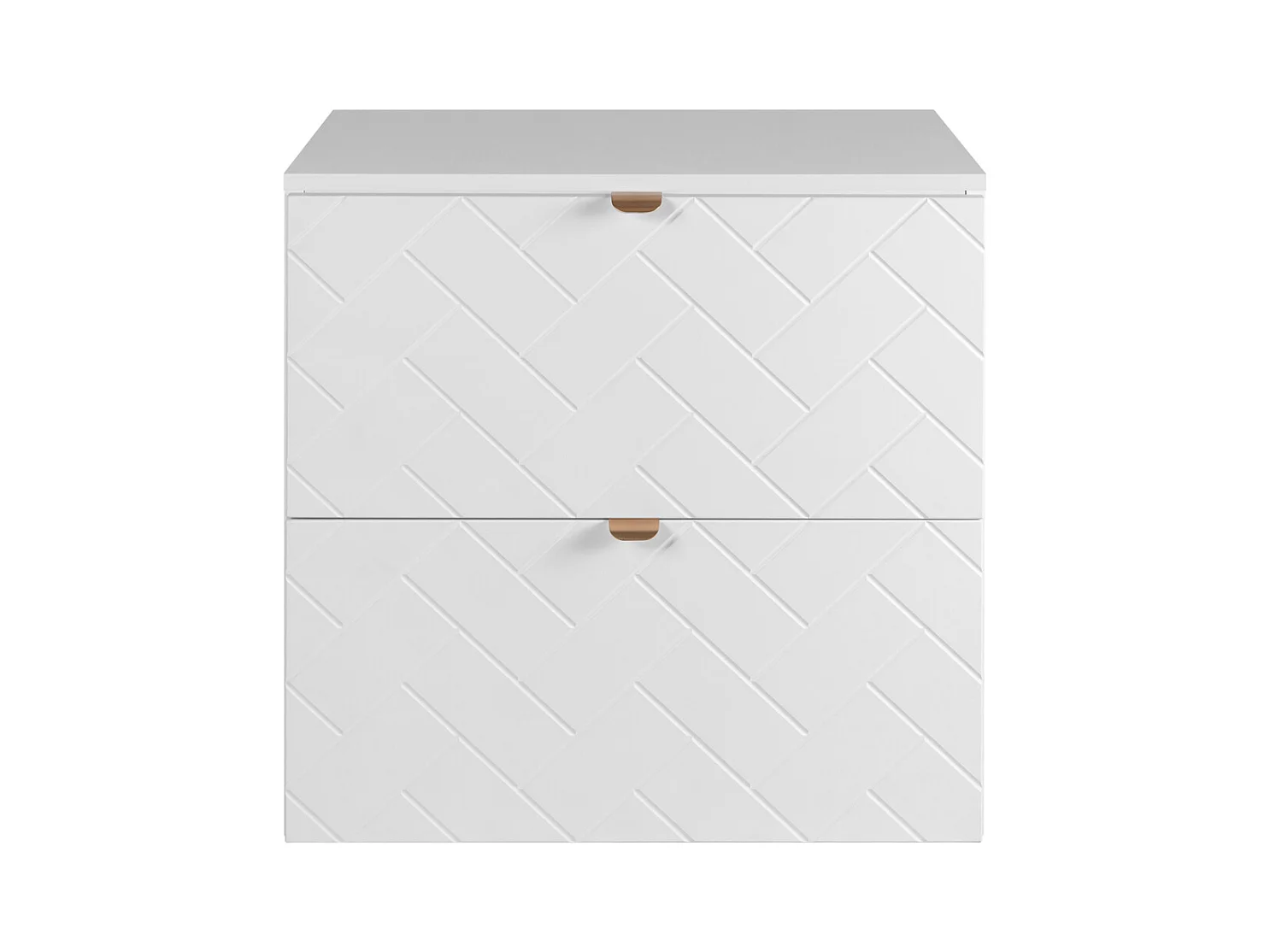 Meuble de salle de bain, Blanc Mat, 60 x 57 x 46 cm, poignées dorées