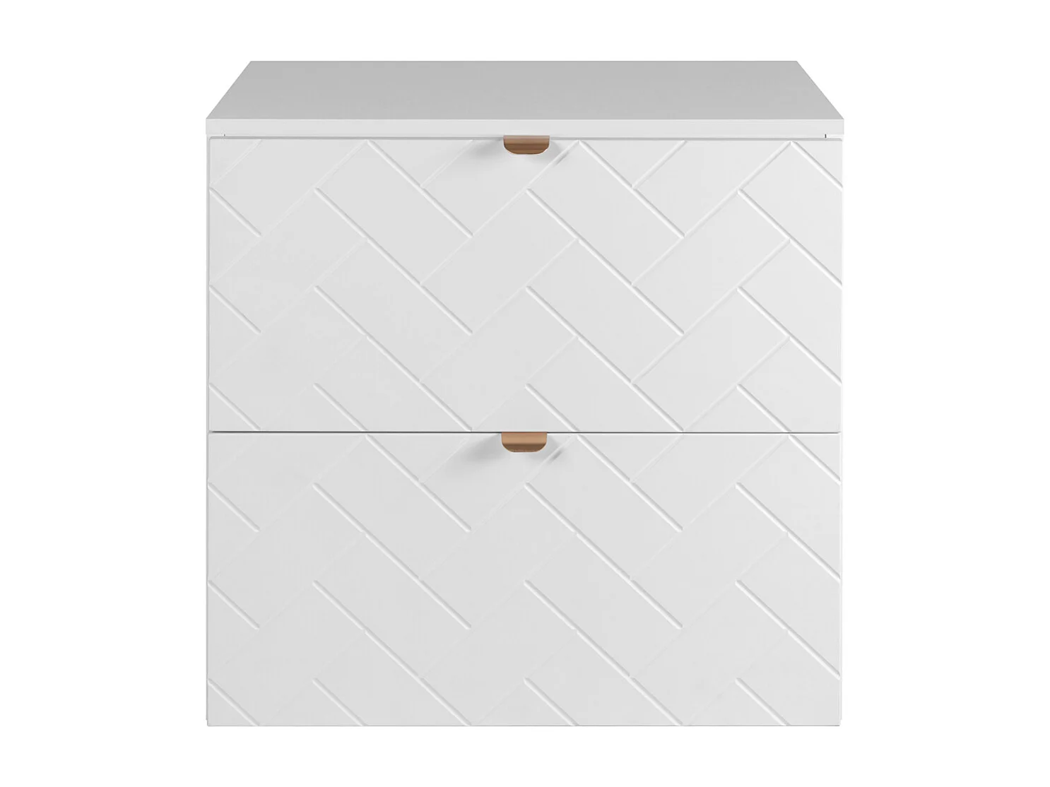 Meuble de salle de bain, Blanc Mat, 60 x 57 x 46 cm, poignées dorées