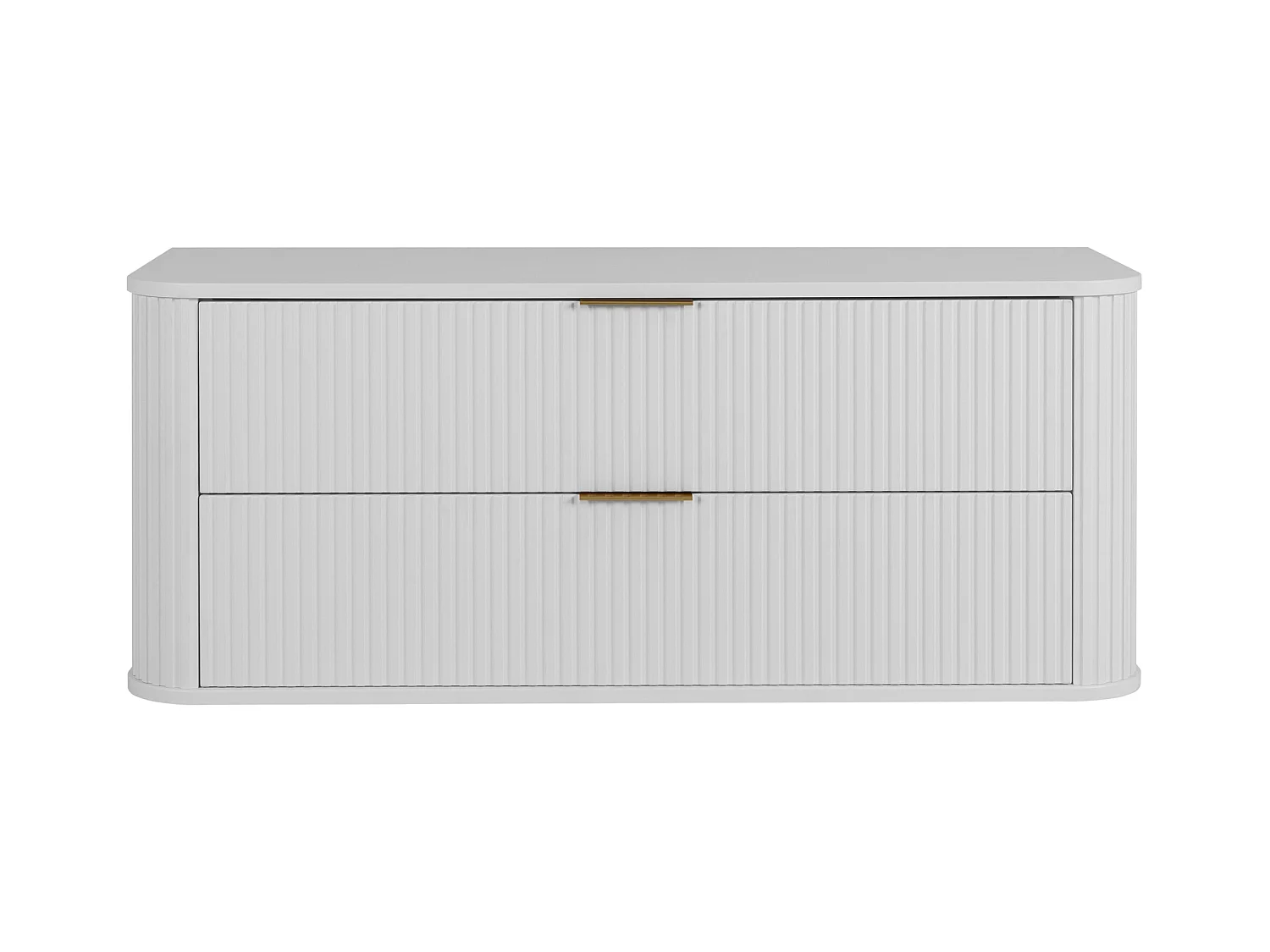 Meuble de salle de bain, Blanc Mat, poignée dorée, 41,5 x 120 x 51,7 cm