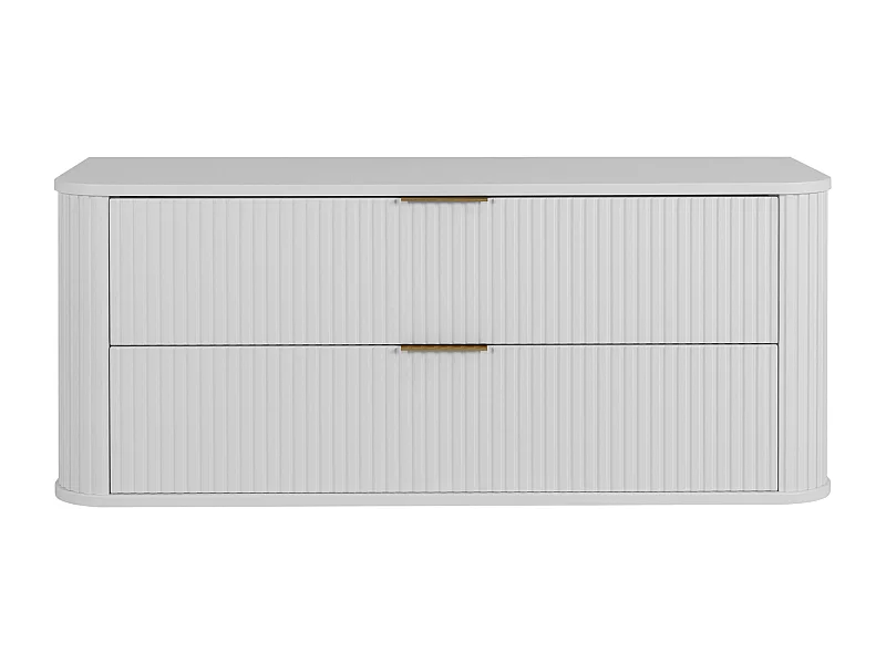 Armário de banheiro, Branco fosco, alças: ouro, 41,5 x 120 x 51,7 cm