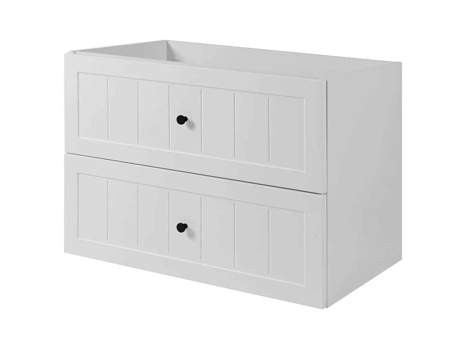 Meuble sous lavabo de style classique, blanc, 80 x 57 x 46 cm