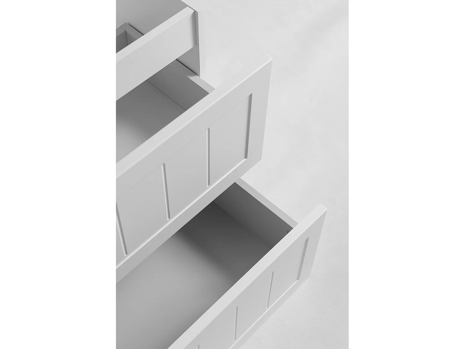 Meuble sous lavabo de style classique, blanc, 80 x 57 x 46 cm