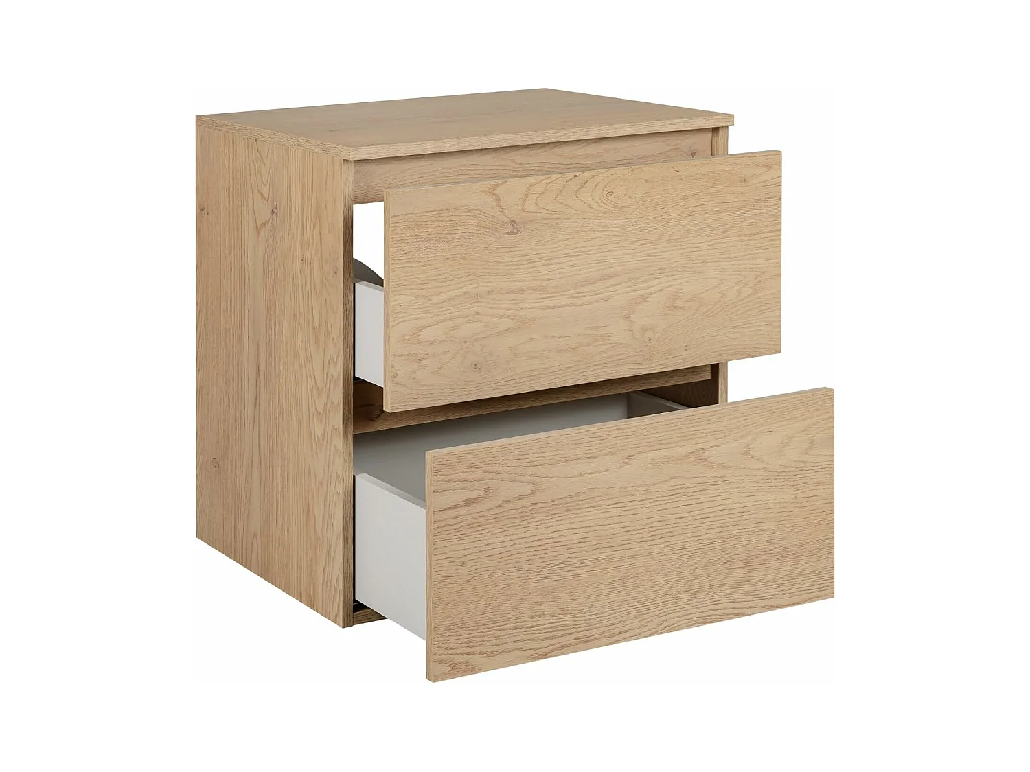 Meuble de salle de bain 60 cm avec plan de travail supérieur + pieds meuble, Couleur : Chêne Clair, 60 x 77 x 46 cm