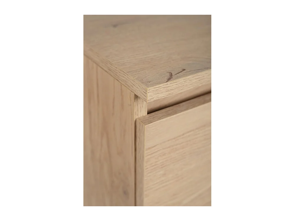 Meuble de salle de bain 60 cm avec plan de travail supérieur + pieds meuble, Couleur : Chêne Clair, 60 x 77 x 46 cm