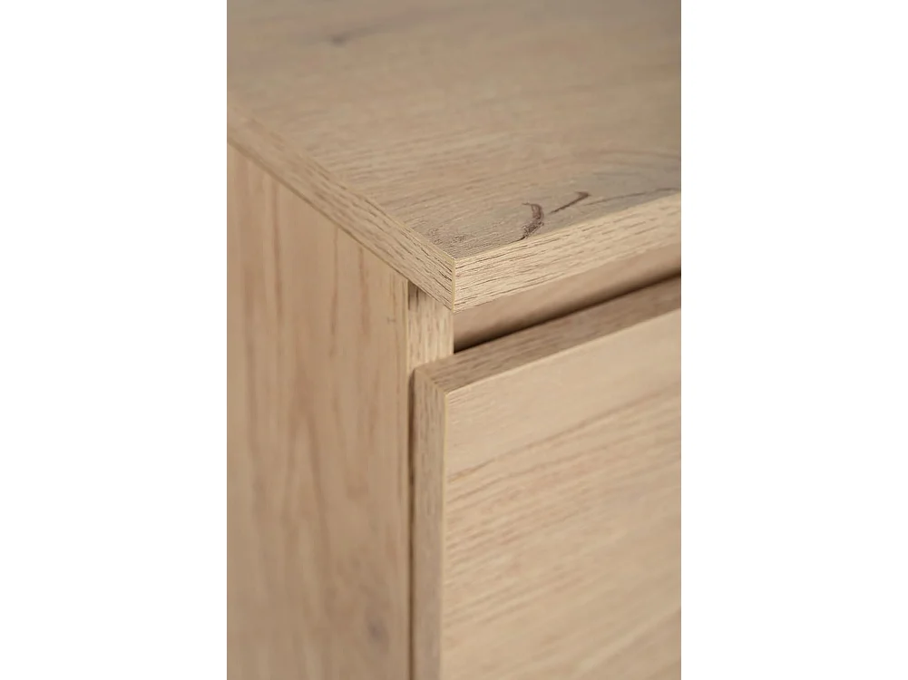 Meuble de salle de bain 60 cm avec plan de travail supérieur + pieds meuble, Couleur : Chêne Clair, 60 x 77 x 46 cm