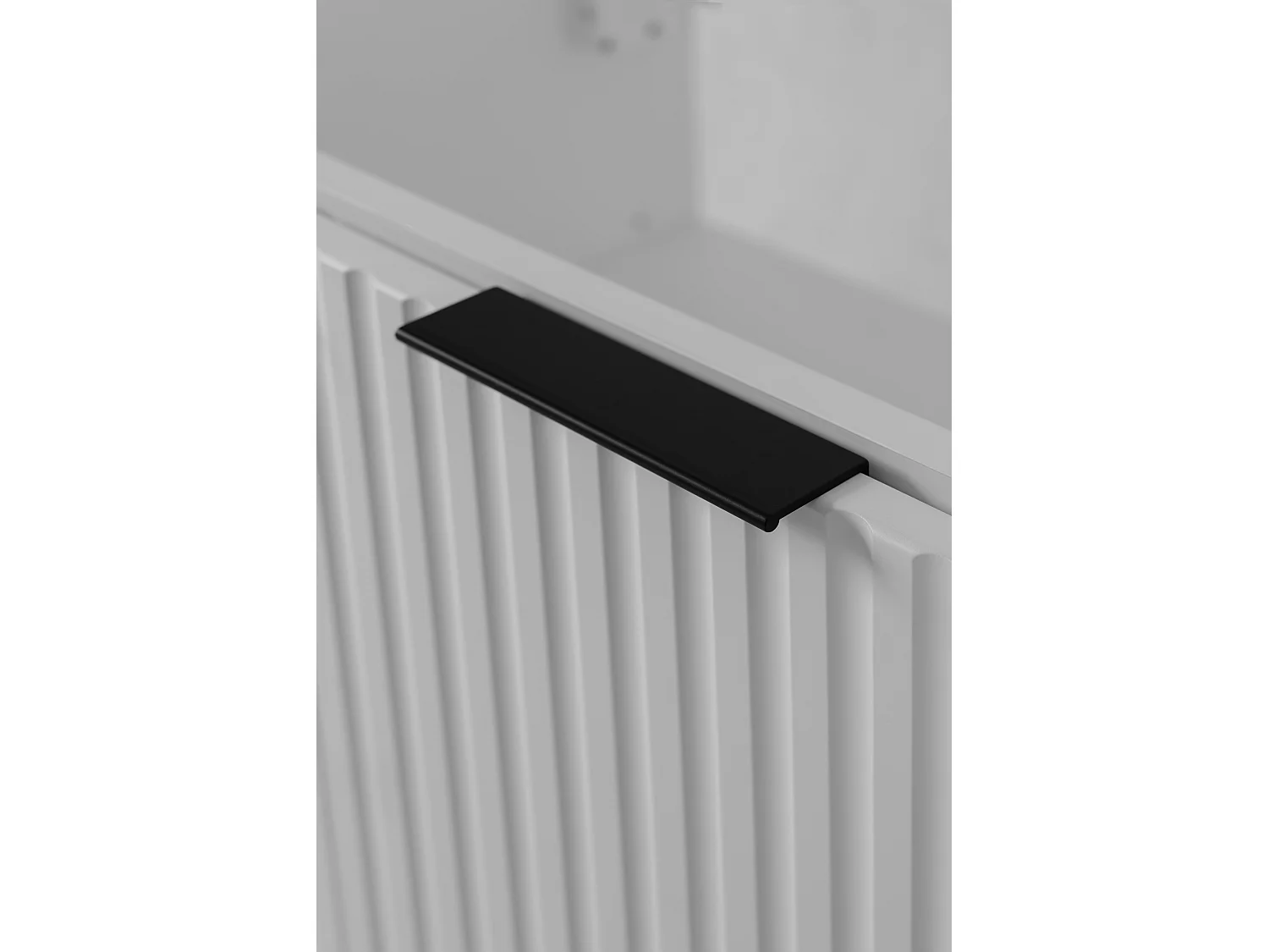 Meuble vasque, Blanc + poignée noire, 80 x 57 x 46 cm