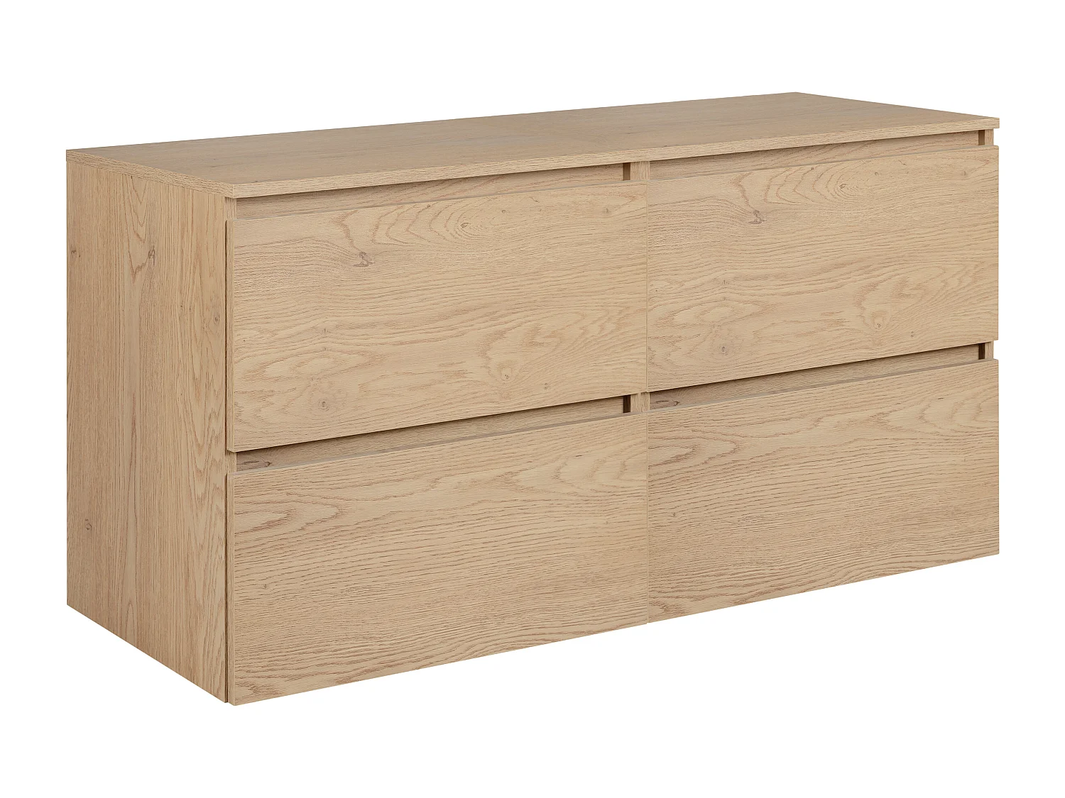 Badezimmermöbel 120 cm (2 x 60) + TOP, Farbe: Eiche hell, 120 x 60,7 x 46 cm