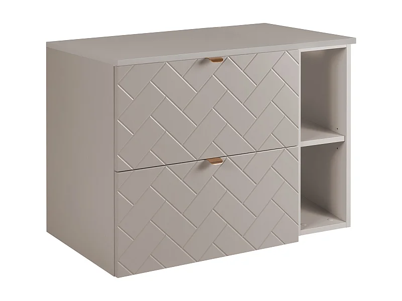 Mueble de baño, Cashmere, 80 x 57 x 46 cm, tiradores dorados