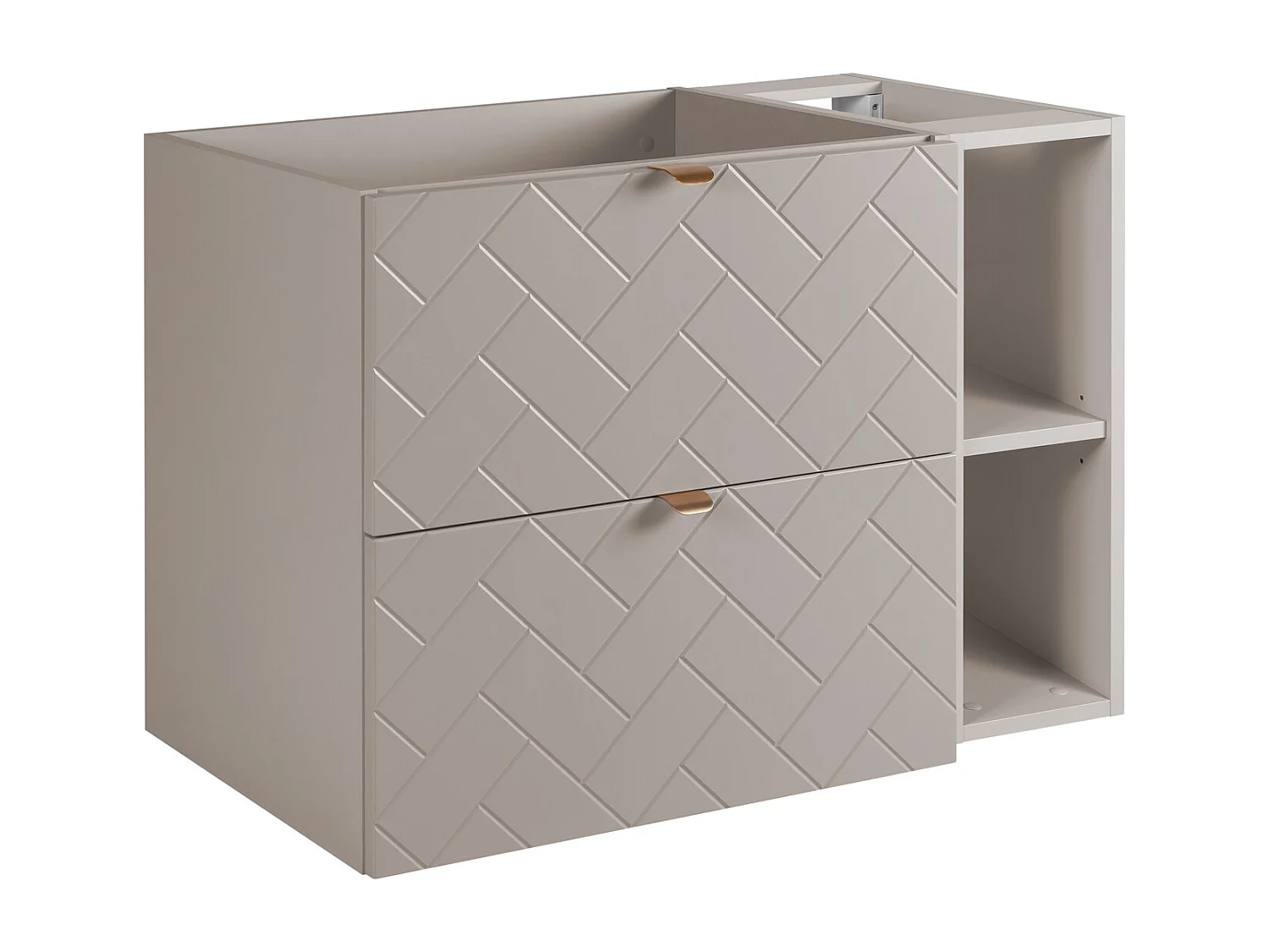 Móveis de banheiro, Caxemira, 80 x 57 x 46 cm, puxadores dourados