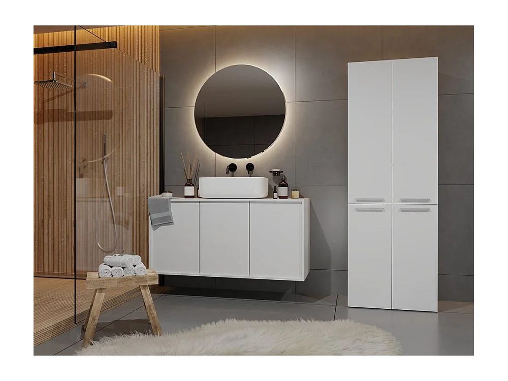 Meble łazienkowe, 174 x 30 x 60 cm, Biały Mat