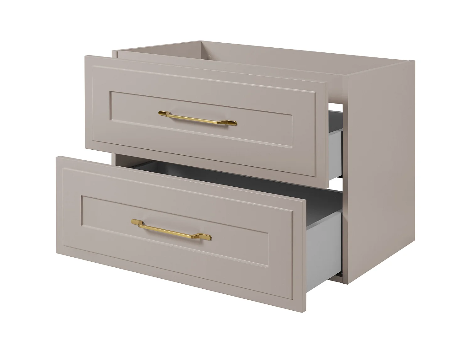 Meuble sous lavabo de style classique, cachemire, 80 x 57 x 46 cm