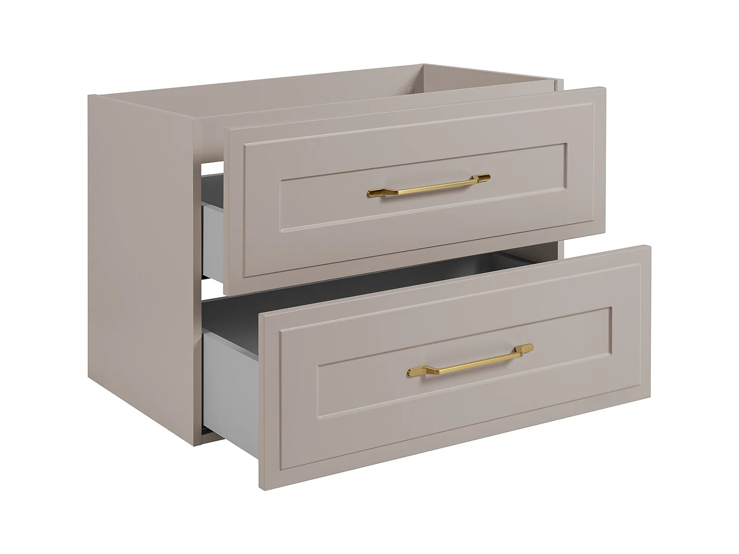 Meuble sous lavabo de style classique, cachemire, 80 x 57 x 46 cm