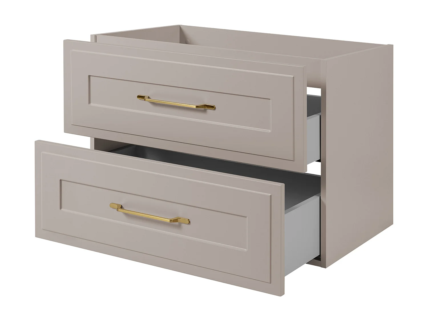 Meuble sous lavabo de style classique, cachemire, 80 x 57 x 46 cm