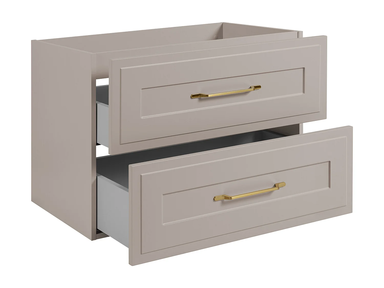 Meuble sous lavabo de style classique, cachemire, 80 x 57 x 46 cm