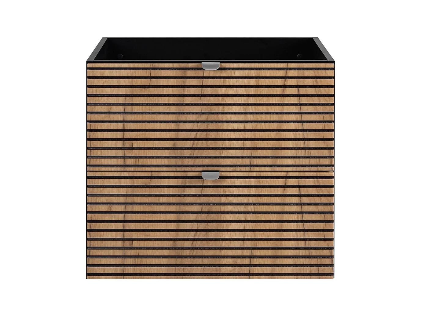 Mueble de baño, Negro Mate, 60 x 57 x 46 cm