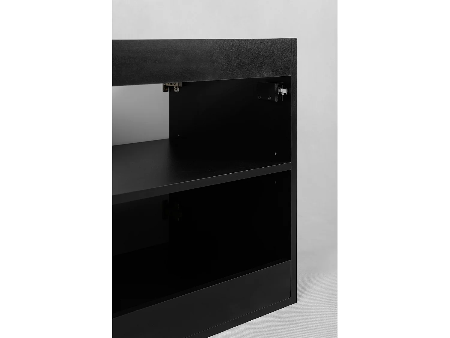 Badezimmermöbel, Schwarz + schwarzer Griff, 60 x 57 x 46 cm