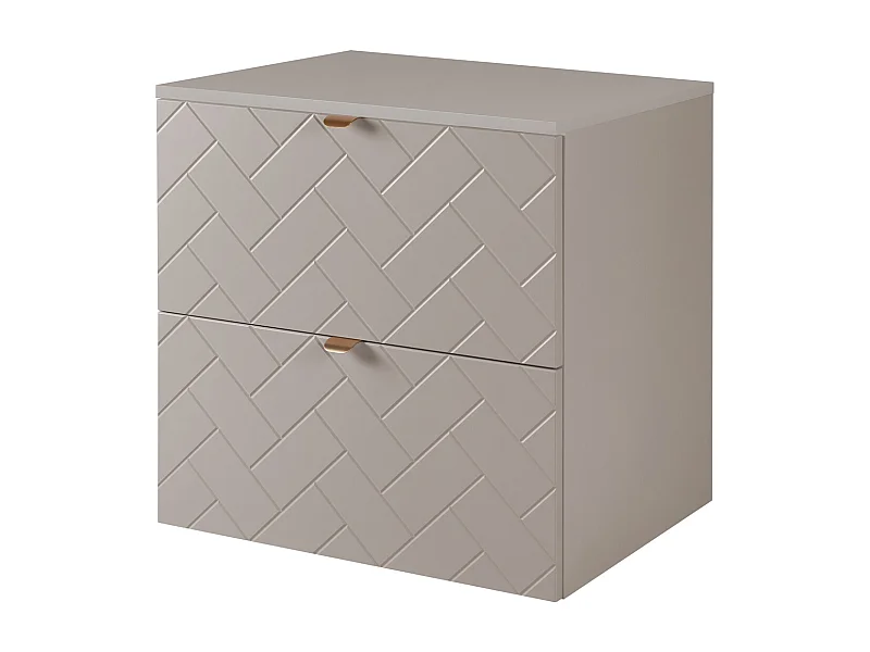 Meuble de salle de bain, Cachemire, 60 x 57 x 46 cm, poignées dorées