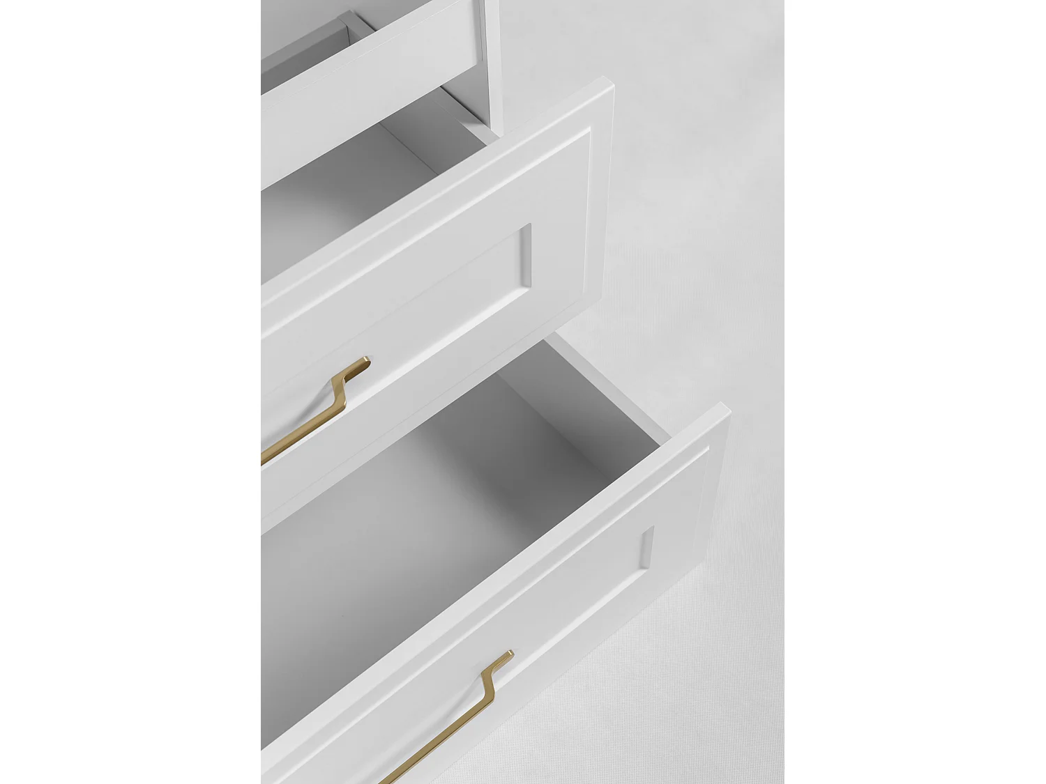 Meuble sous lavabo de style classique, blanc, 160 (2 x 80) x 57 x 46 cm