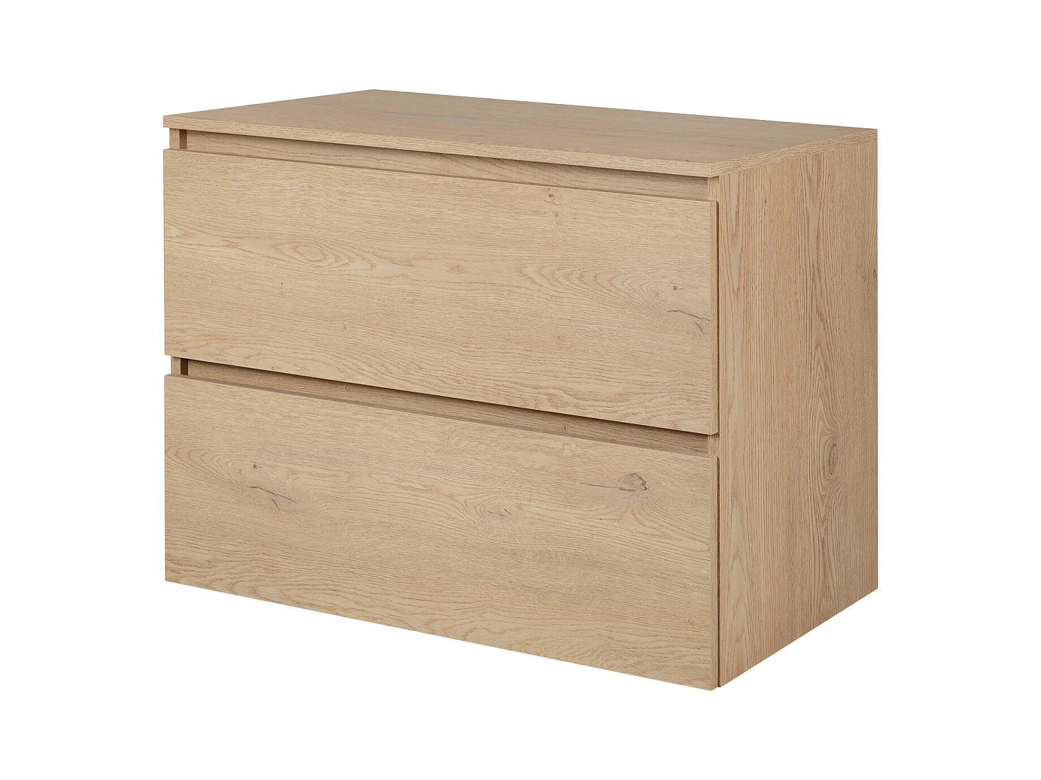 Badkamermeubel 80 cm + TOP, Kleur: Licht eiken, 80 x 57 x 46 cm