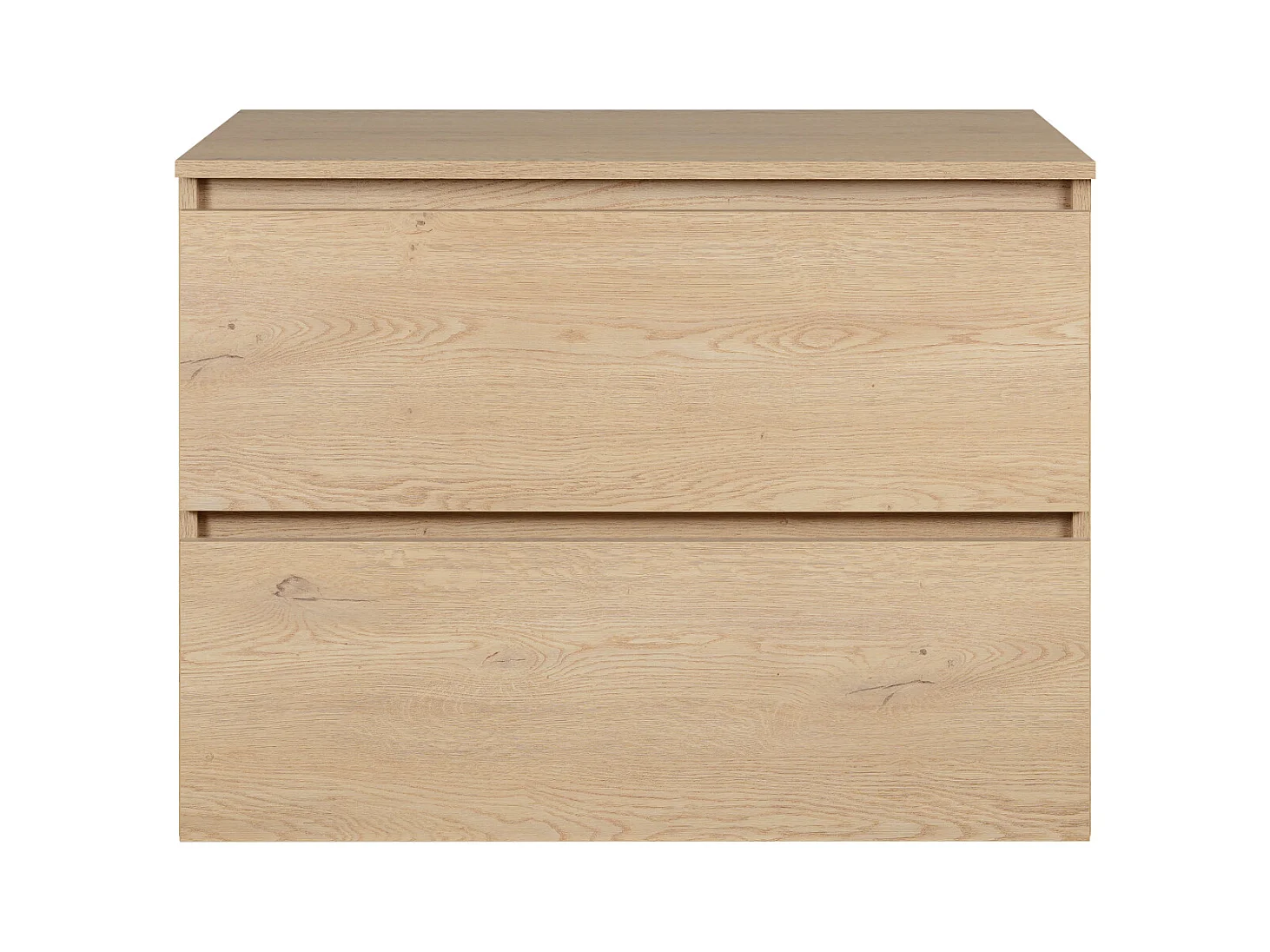 Badkamermeubel 80 cm + TOP, Kleur: Licht eiken, 80 x 57 x 46 cm