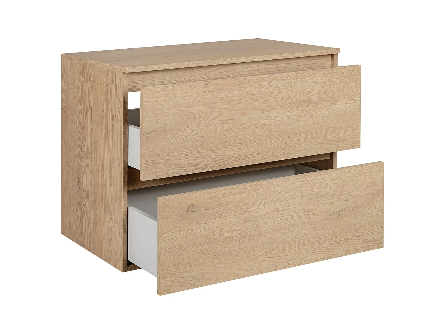 Badkamermeubel 80 cm + TOP, Kleur: Licht eiken, 80 x 57 x 46 cm