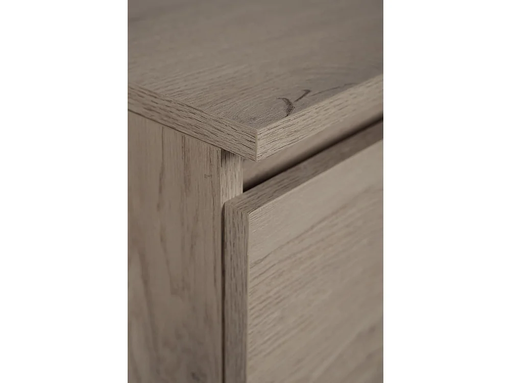 Meuble de salle de bain 80 cm avec plan de travail supérieur + pieds meuble, Couleur: Chêne Foncé, 80 x 46 x 80,7 cm