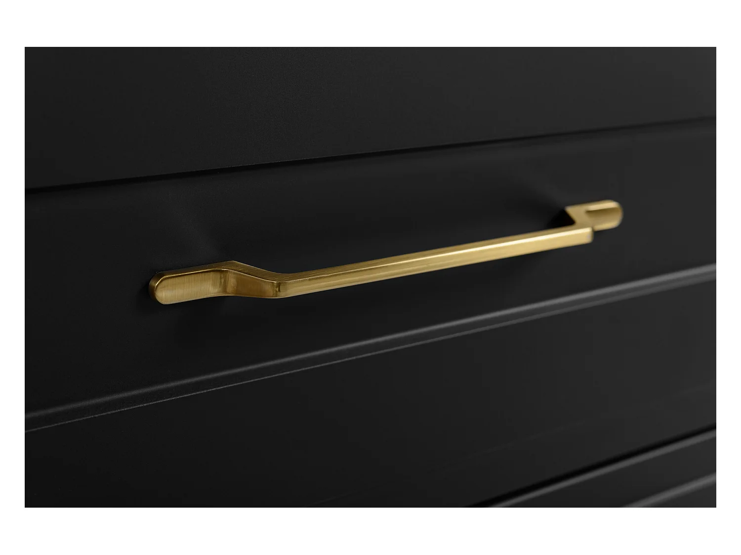 Meuble sous lavabo de style classique, noir, 120 (2 x 60) x 57 x 46 cm