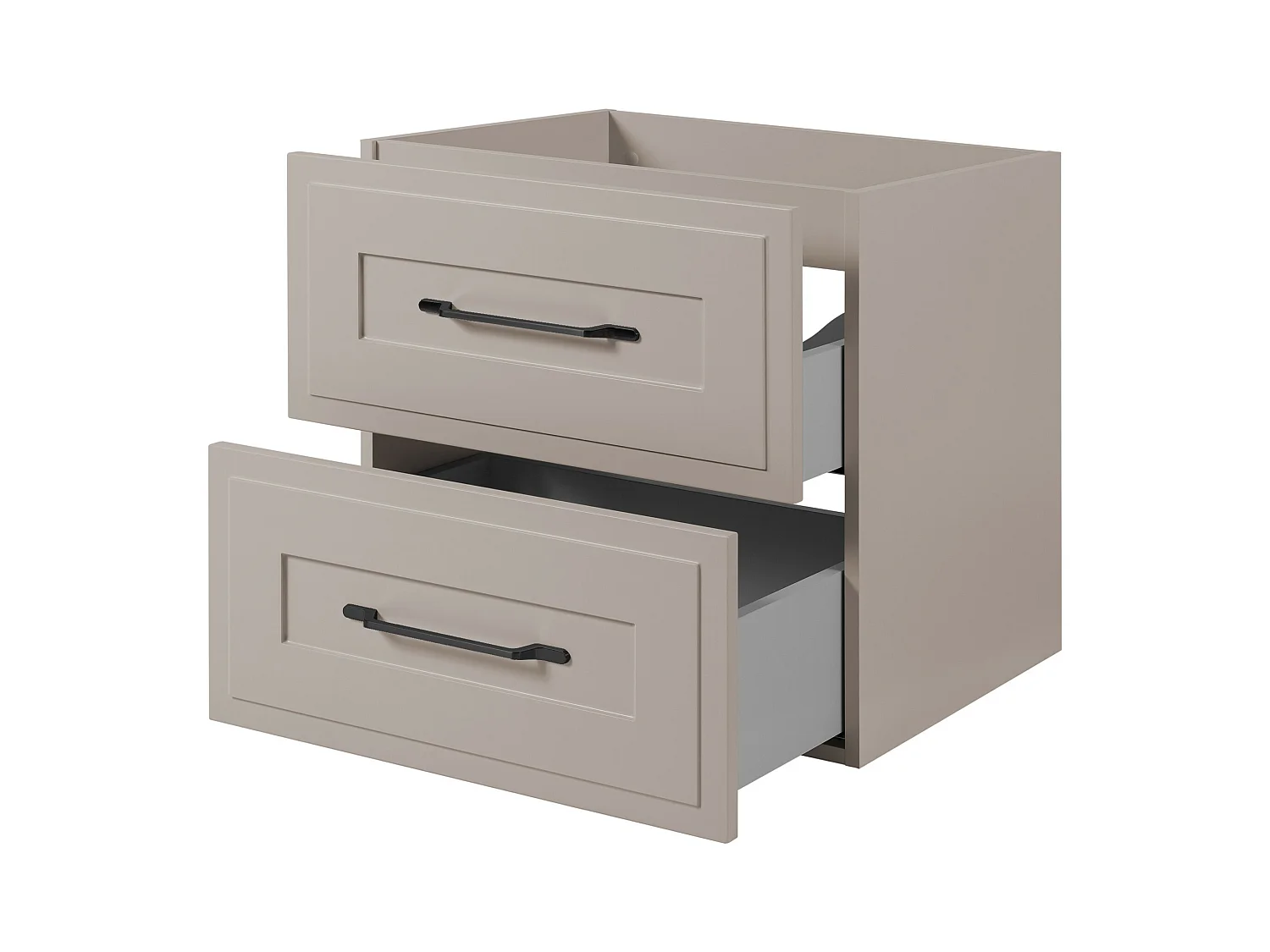 Meuble sous lavabo de style classique, cachemire, 60 x 57 x 46 cm