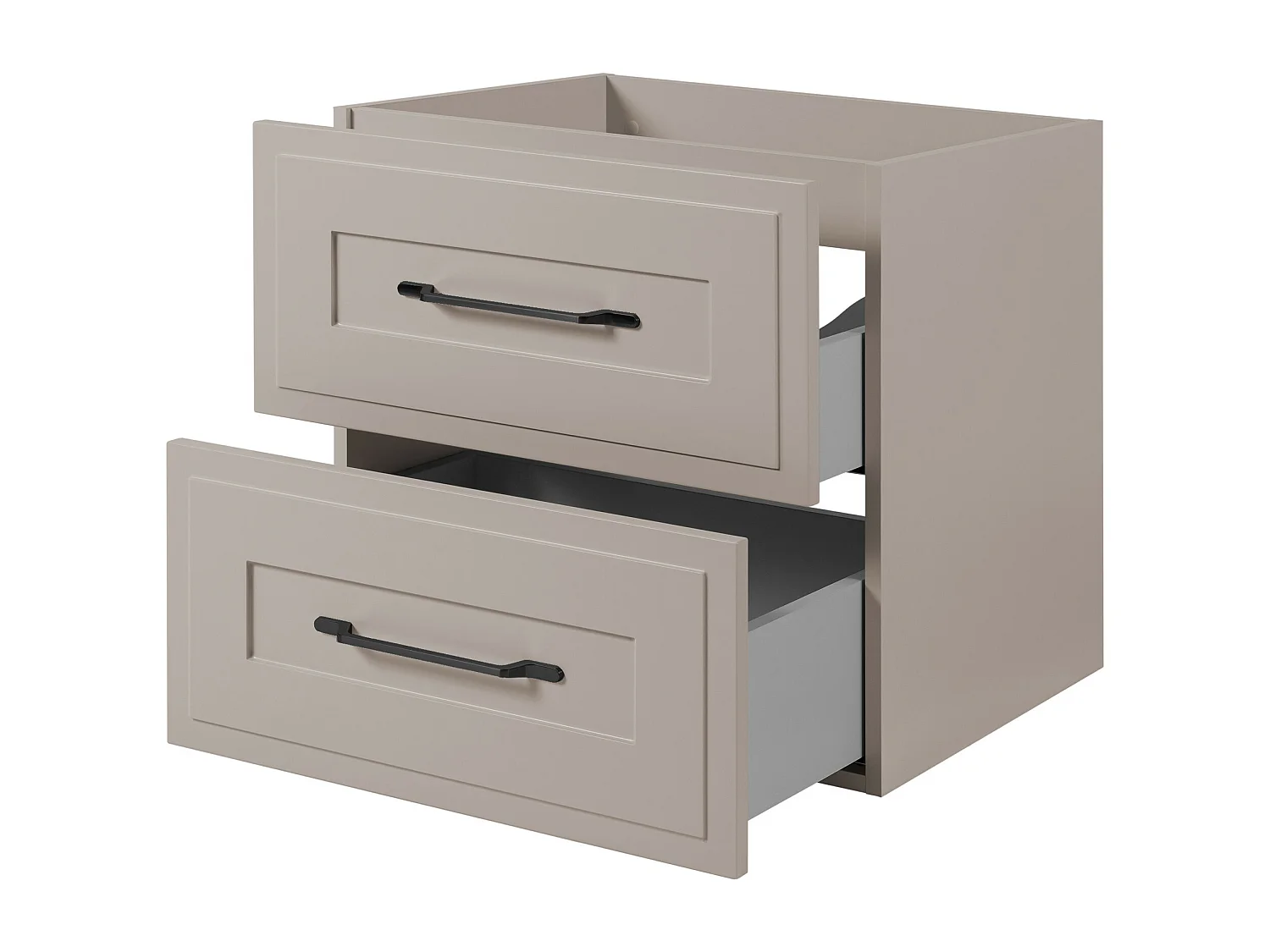 Meuble sous lavabo de style classique, cachemire, 60 x 57 x 46 cm