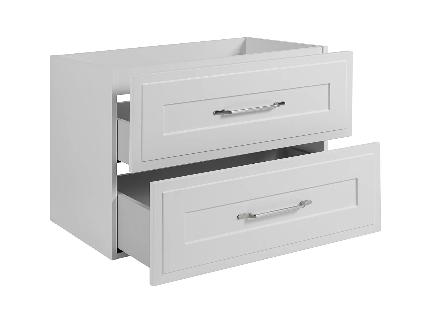 Meuble sous lavabo de style classique, blanc, 80 x 57 x 46 cm