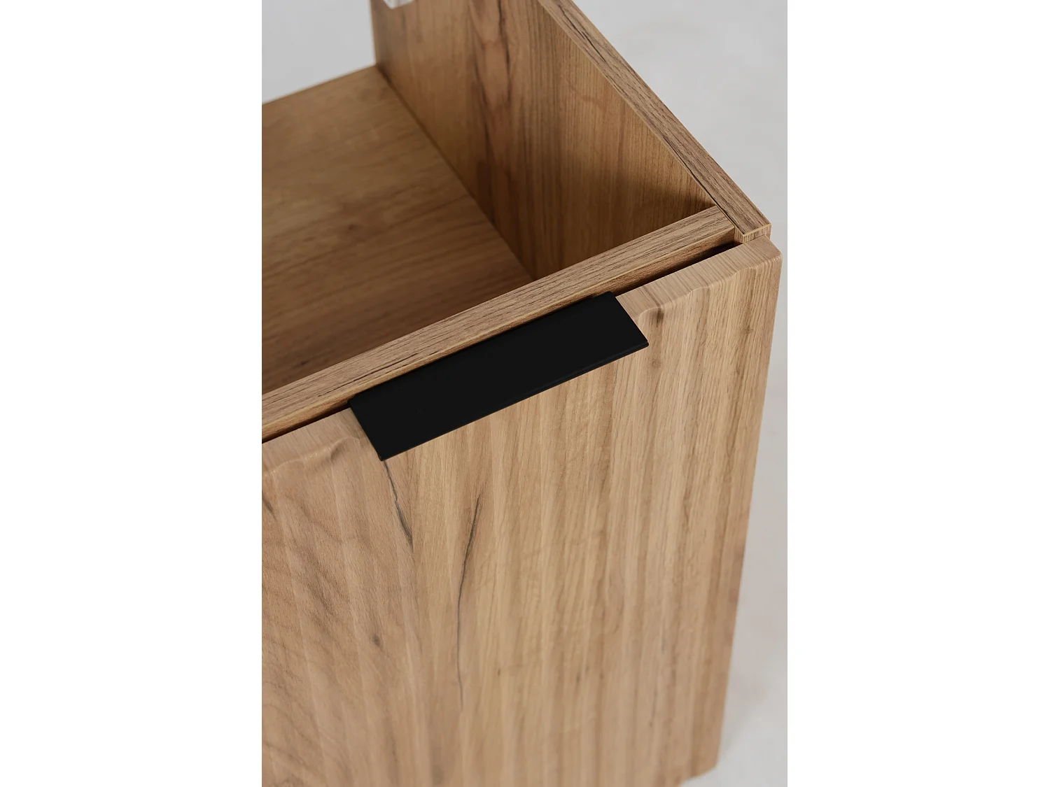 Meuble vasque, Chêne Craft + poignée noire, 40 x 57 x 46 cm