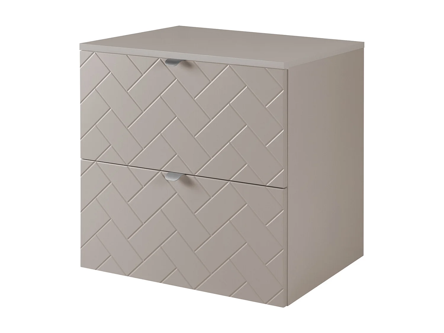 Meuble de salle de bain, Cachemire, 60 x 57 x 46 cm, poignées argentées