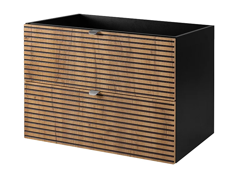 Meuble de salle de bain, Noir Mat, 80 x 57 x 46 cm