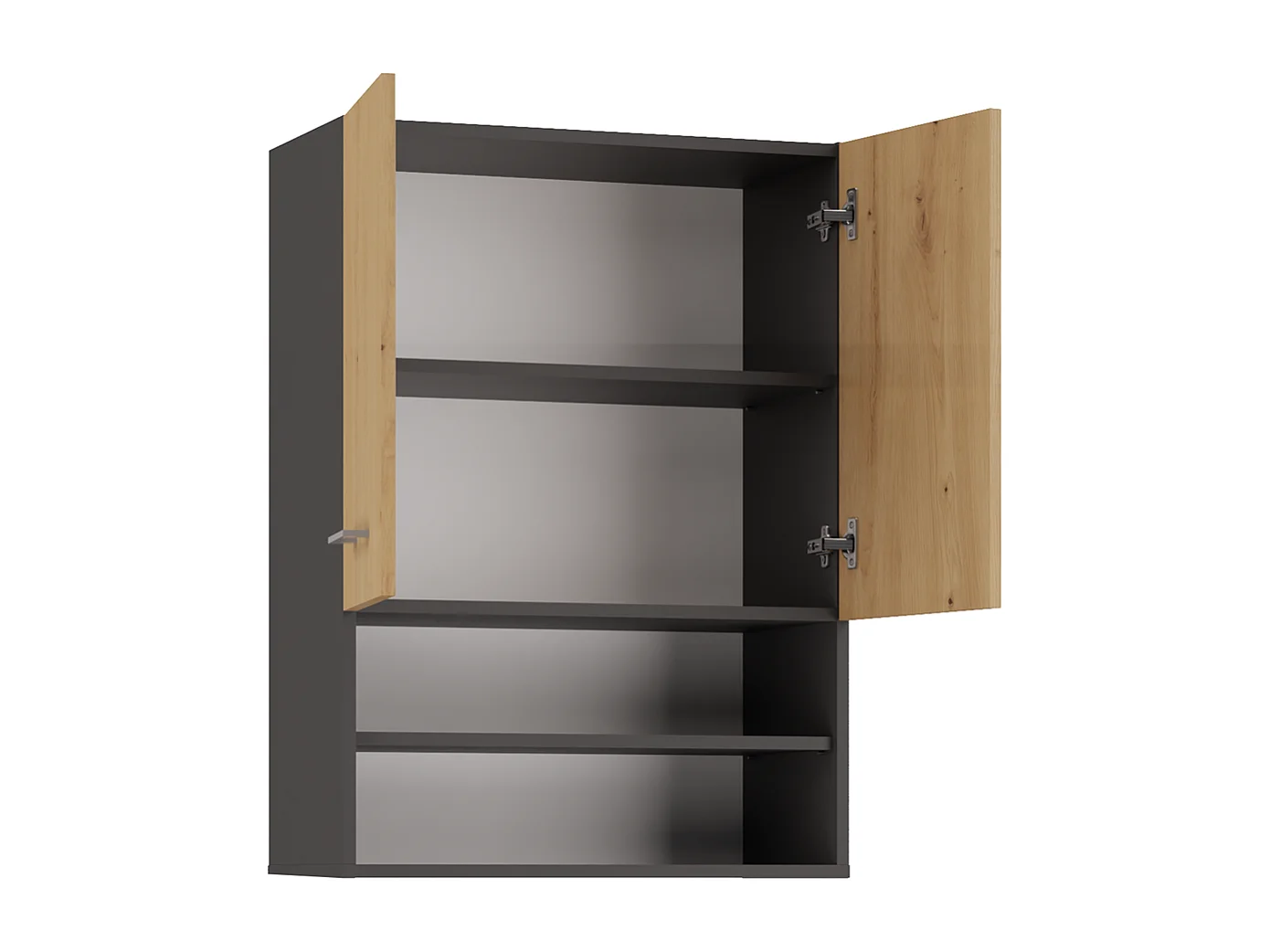 Mueble para lavadora, 30 x 64 x 90 cm, Antracita / Roble Artesano