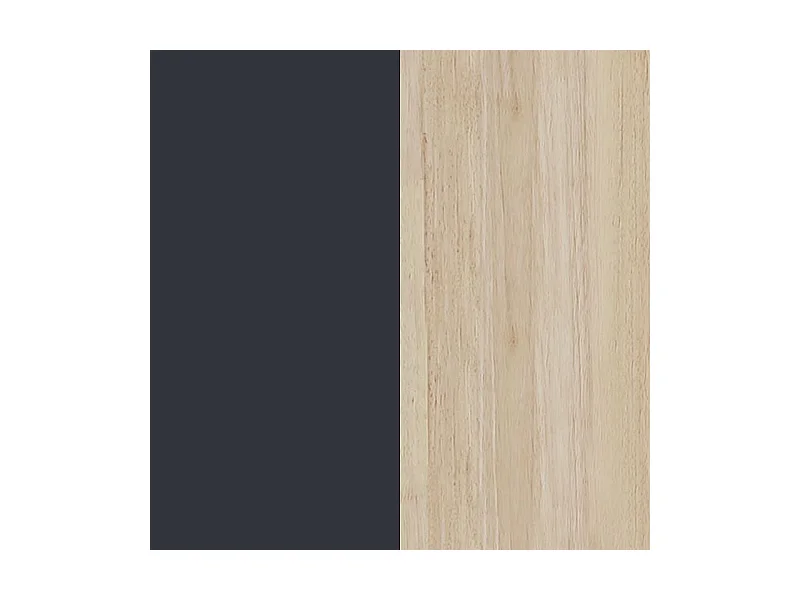 Mesa de comedor Zen  patas cruzadas roble/negro 75x140x80 cm Adec