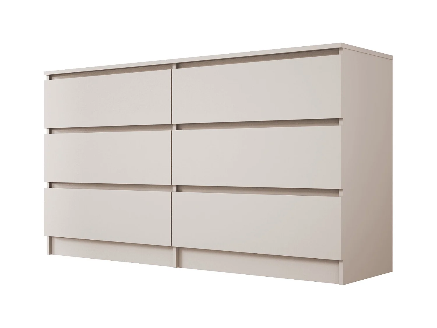 Commode : 6 tiroirs, cachemire, 139 x 79 x 39 cm