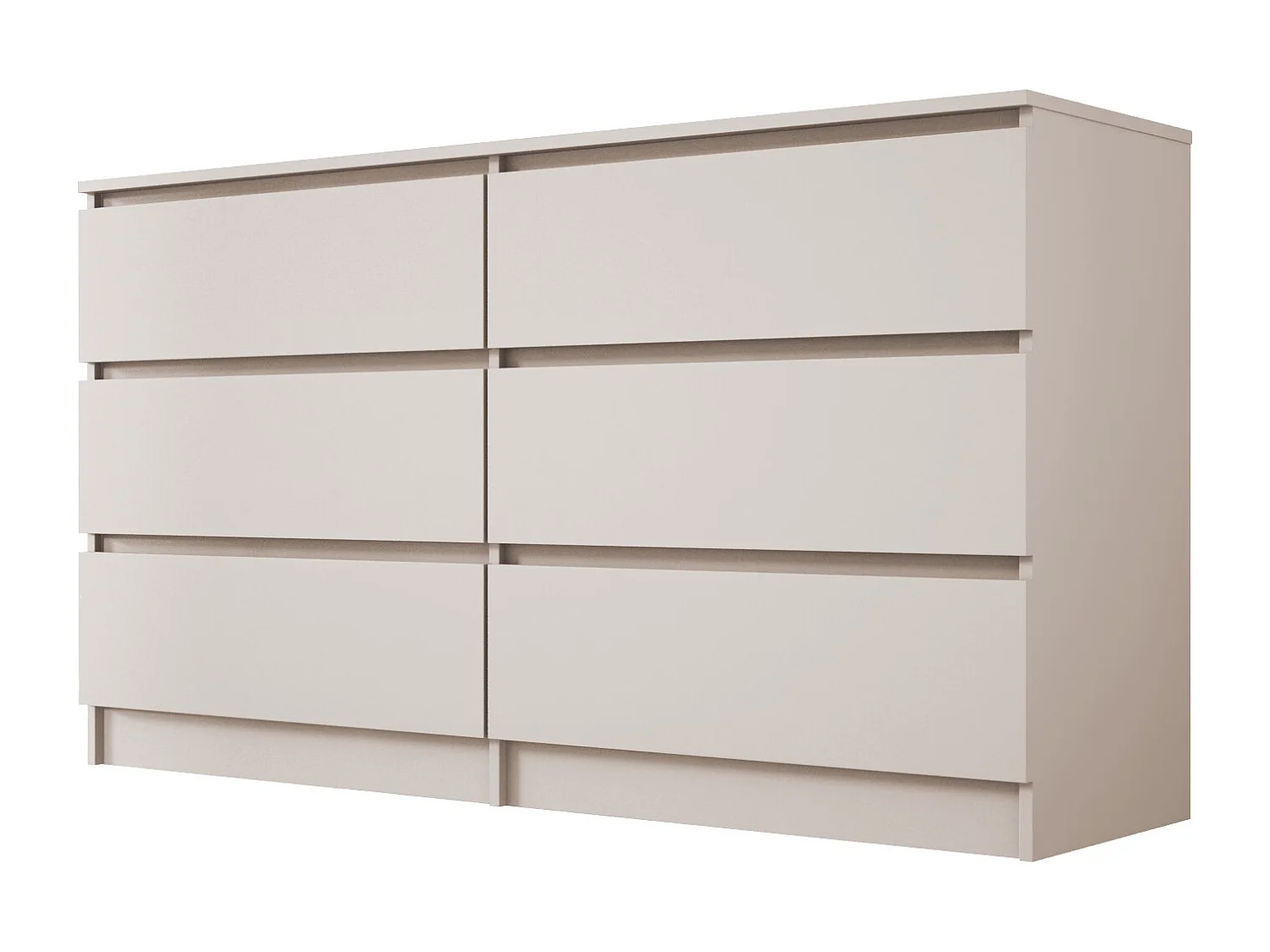 Commode : 6 tiroirs, cachemire, 139 x 79 x 39 cm