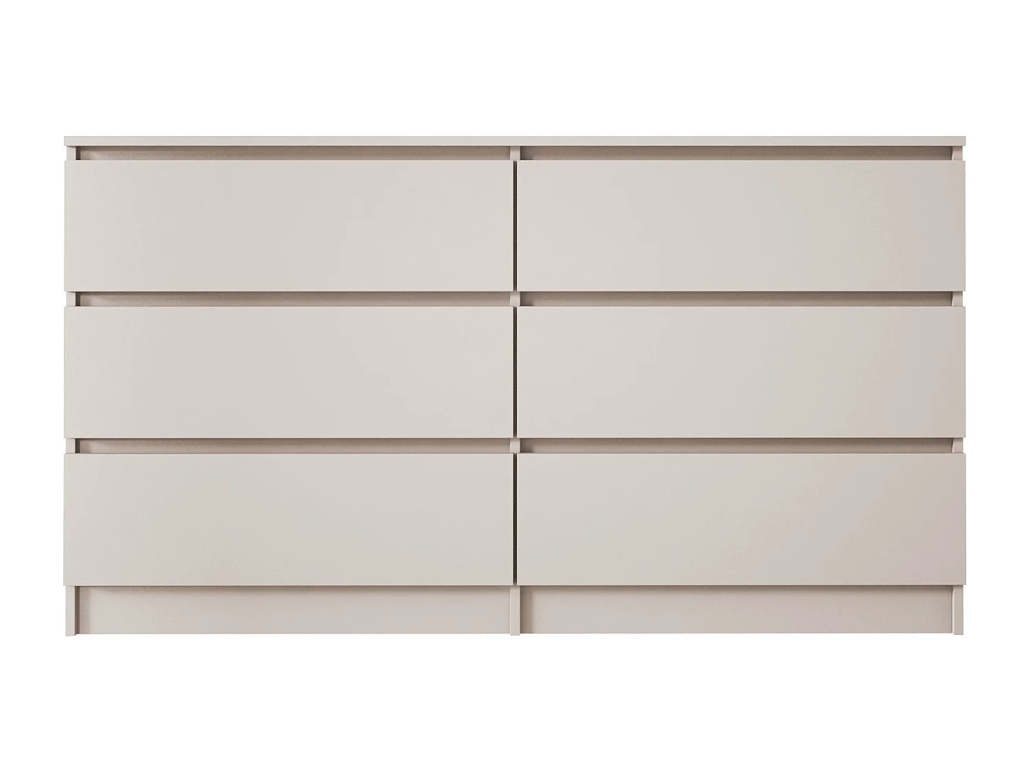 Komoda: 6 szuflad, kaszmir, 139 x 79 x 39 cm