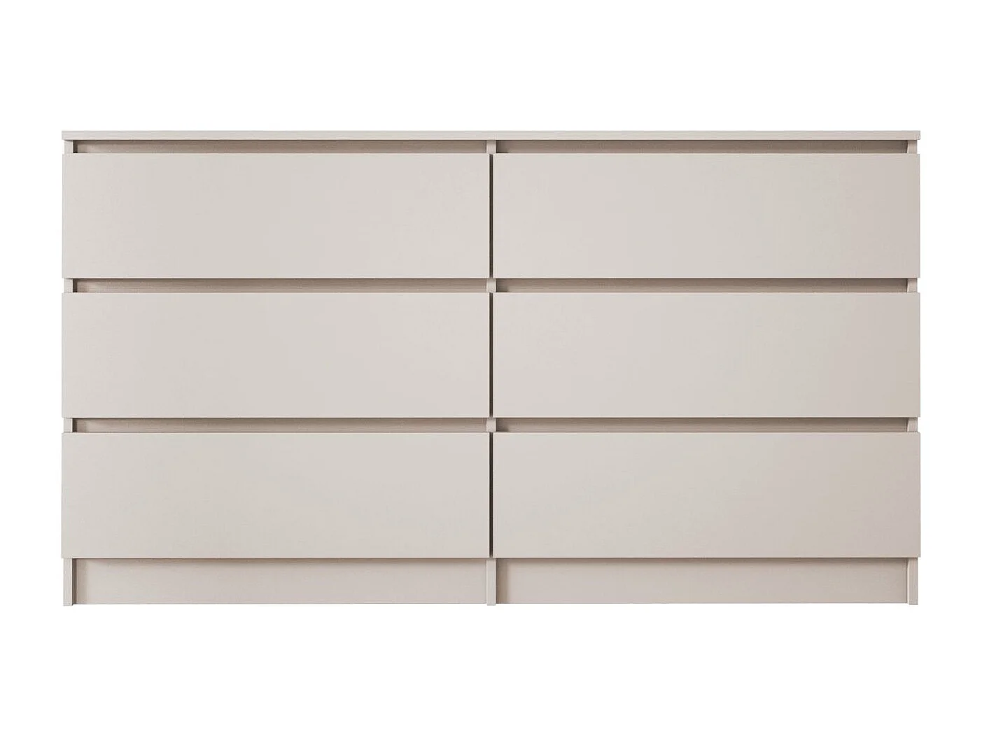 Komoda: 6 szuflad, kaszmir, 139 x 79 x 39 cm