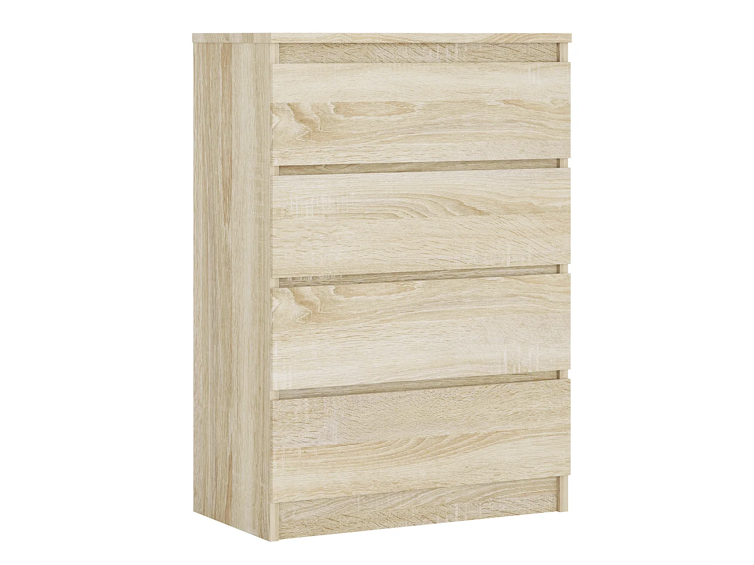 Commode 4 Tiroirs, Chêne Sonoma, 70 x 39 x 101 cm