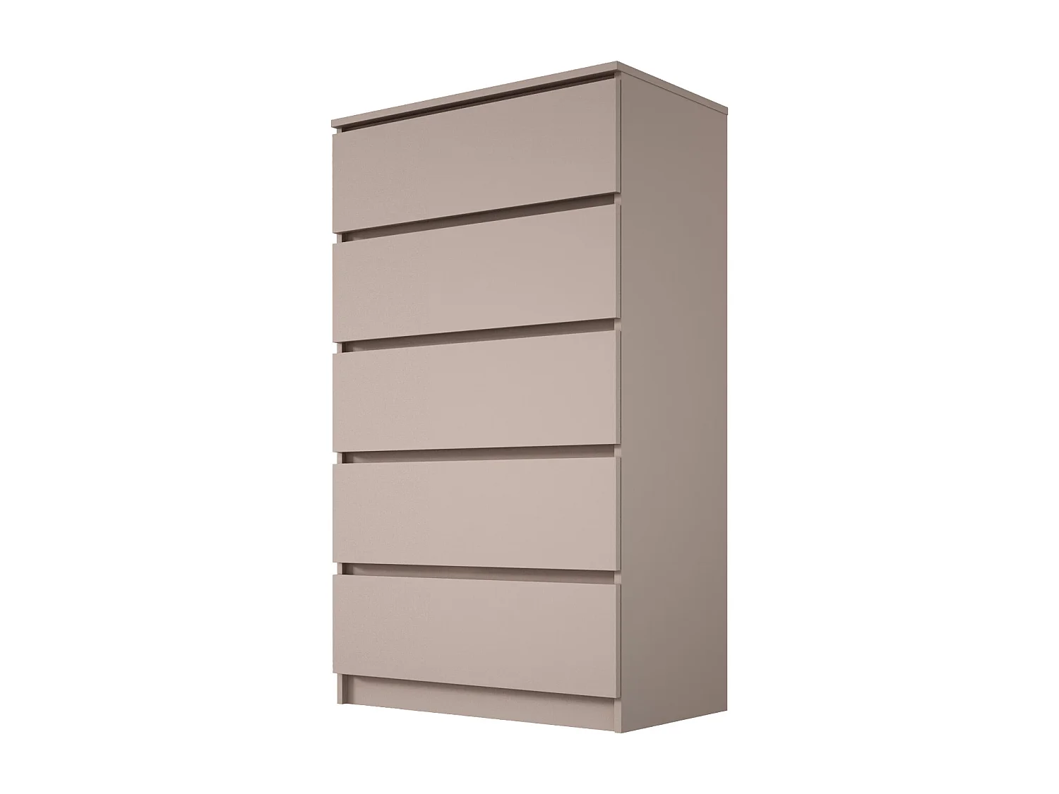 Commode : 5 tiroirs, caramel, 70 x 124 x 39 cm