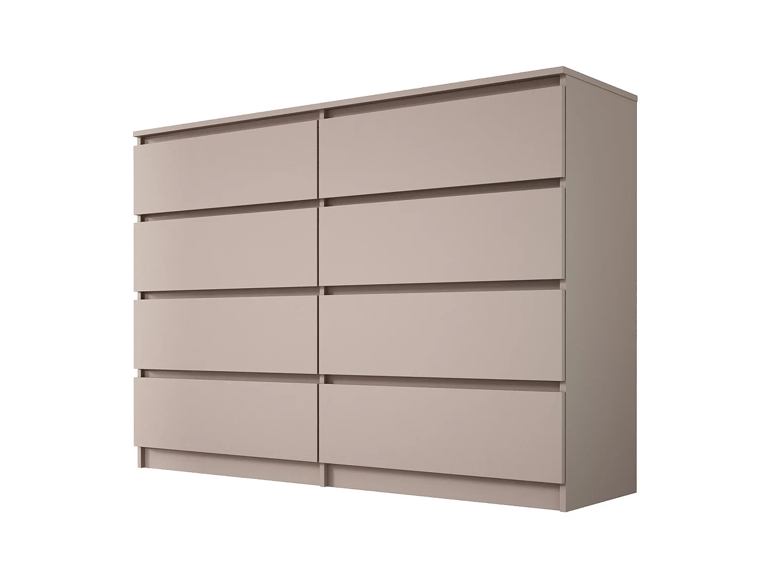 Kommode: 8 Schubladen, Karamell, 139 x 102 x 39 cm