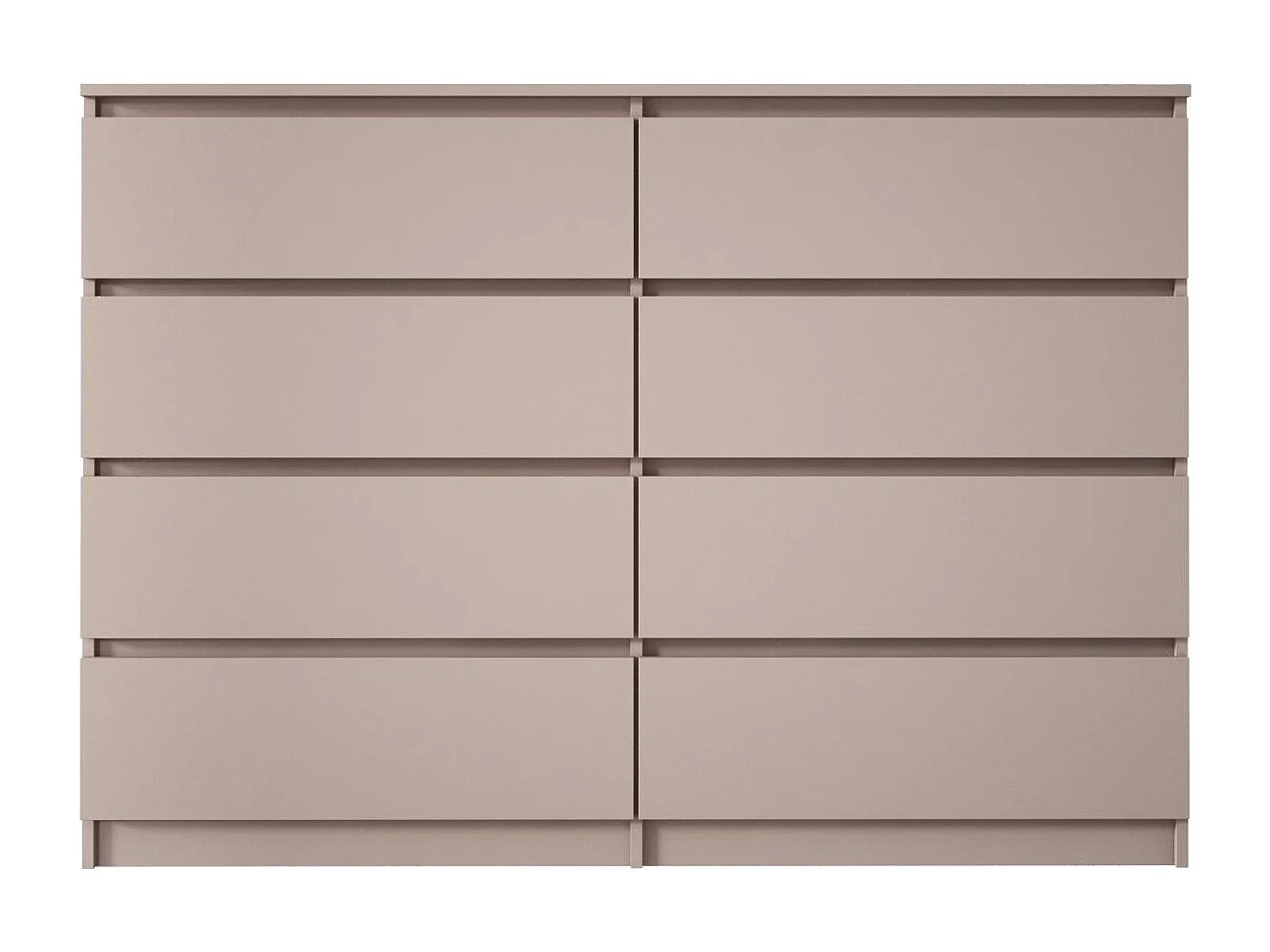 Kommode: 8 Schubladen, Karamell, 139 x 102 x 39 cm